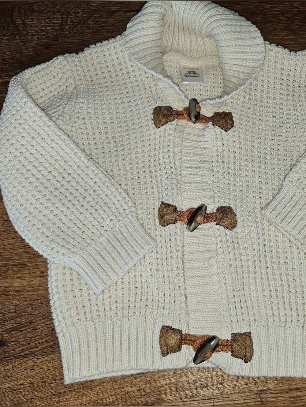 Gymboree Cream Toggle Knit Cardigan Sweater Unisex